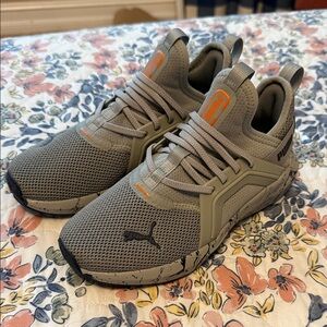 Puma Kids Charcoal and Tangerine Athletic Shoes